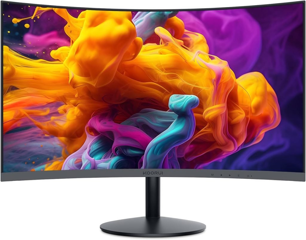 KOORUI 24 Inch Computer Monitor -FHD 1080P Gaming Monitor 165Hz VA 1ms, AdaptiveSync Technology, LED Monitors with Ultra-Thin, HDMI X2 /DP, VESA Compatible, Tilt Adjustable, Eye Care 24E4