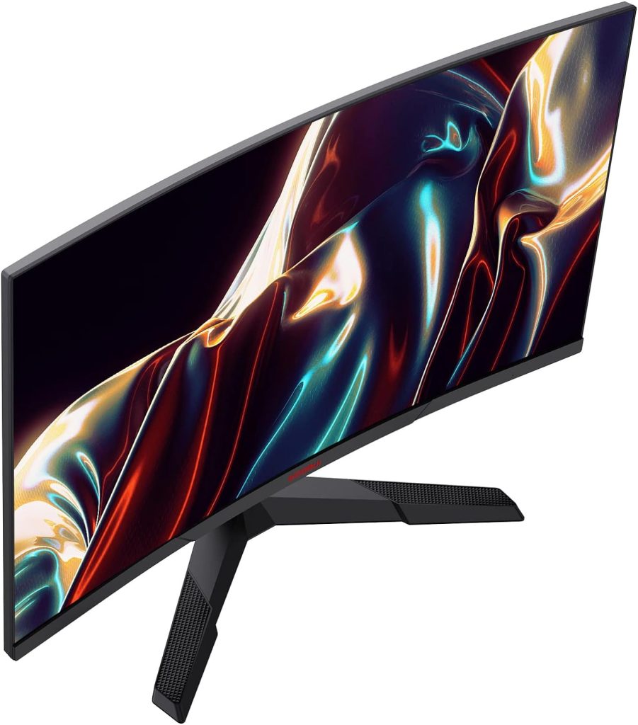 KOORUI 27 Inch Computer Monitor, QHD 2560P Gaming Monitor 144Hz(1ms, 1800R Curved VA Panel, DP1.2+HDMI*2, AdaptiveSync, Narrow Bezel with Ultra-Thin), Tilt Adjustable,Eye Care